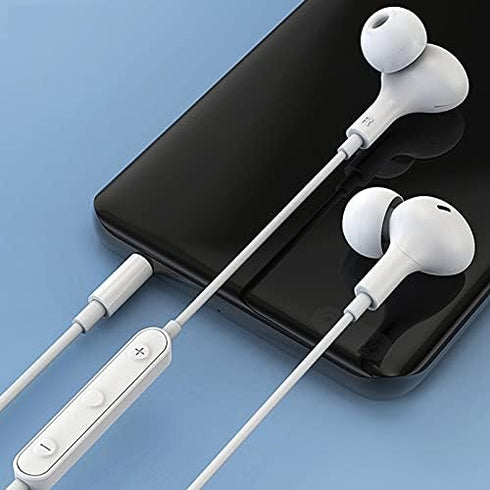 Wired Earbuds in-Ear Headphones with Microphone for Samsung Galaxy A03s A12 A13 A52 A22 A32 A02 A42 5G A11 A21 A31 A51