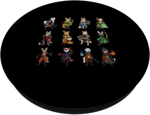 Fantasy RPG Roleplaying Types of Foxes PopSockets Standard PopGrip for Fox Lover Gamer
