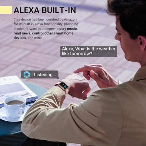 Smartwatch for Women, 1.8'' Fitness Tracker with Alexa, Call Alerts, Heart Rate Monitor, 120 Sports Modes