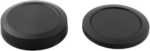 2 Pack Rear Lens Cap and Camera Body Cap Cover Kit for Canon EOS R50 R10 R8 R7 R6 R6 Mark II R5C R5 R3 RP R Ra RF