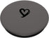 Black Minimalist Heart PopSockets Standard PopGrip - Gray