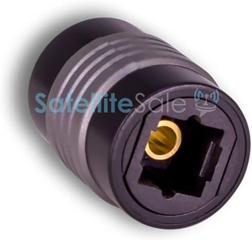 SatelliteSale Digital Toslink SPDIF Optical Female to Female Coupler, PVC Black Adapter