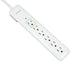 Monoprice 109198 White 6 Outlet Slim Surge Protector Power Strip - 3ft Cord | UL Rated 540 Joules