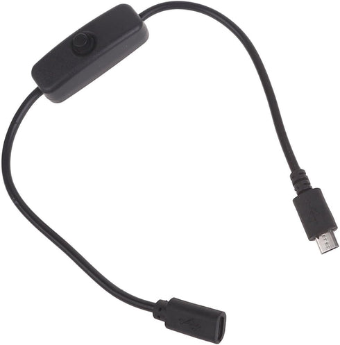 GANPUB Black Micro USB Extension Cord with On Female to Male Extension Cable
