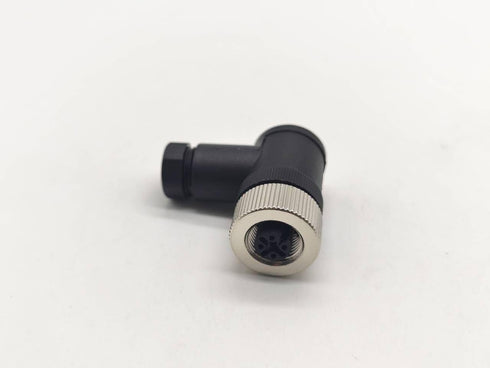 Power Connectors M12 5 Pin Angled Female Socket, Waterproof Screw Assembly Plug