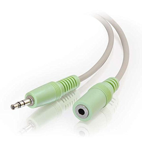 C2G 27408 3.5mm M/F Stereo Audio Extension Cable, 6 Feet, 1.82 Meters, PC-99 Color-Coded, Beige