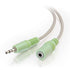 C2G 27408 3.5mm M/F Stereo Audio Extension Cable, 6 Feet, 1.82 Meters, PC-99 Color-Coded, Beige