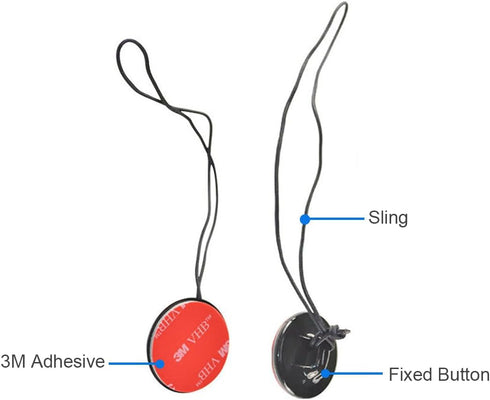 Strong Adhesive Action Camera Safety Tether Strap Cord, Compatible with GoPro Hero 12, 11, 10, 9, 8, 7, 6, 5, 4