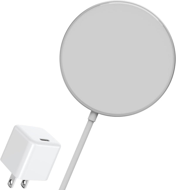 Magnetic Wireless Charger, 15W Fast Charging Pad with USB-C 20W PD Adapter, Compatible with MagSafe for iPhone