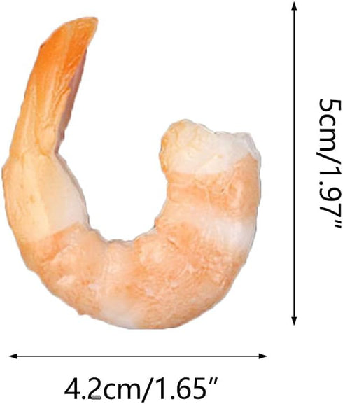 hejhncii 4PCS Fake Shrimp Simulation Food Model Highly Photo Tool PVC Model Simulated Realistic Simulated Display