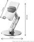 Generic 4.7-9.7 Inch Devices,360 Adjustable Phone Stand for Desk,for Rotating Aluminum Alloy,Silver Compatible