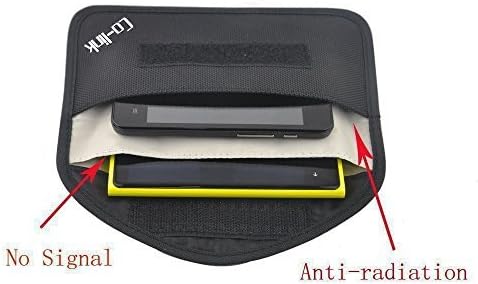Co-link Black Cell Phone Anti-tracking Anti-spying GPS Rfid Signal Blocker Pouch Case Bag
