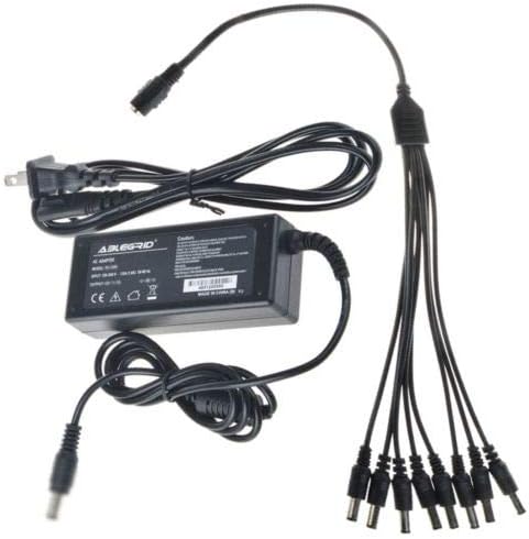 GreatPowerDirect DC 12V 5A Power Supply Adapter +8 Split Power Cable for CCTV