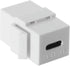 USB C Keystone Jack Inserts (3-Pack) - USB 3.1 Type-C Module Coupler Adapters Female to Female Snap-in Connector