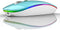 TENMOS Wireless Bluetooth Mouse, LED Slim Dual Mode (Bluetooth 5.1 + USB) 2.4GHz Rechargeable Silent Bluetooth Wireless