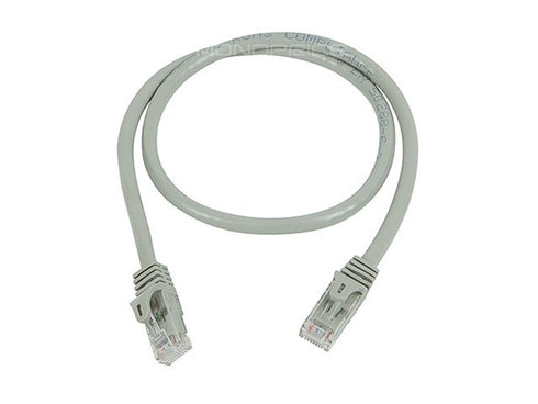 Monoprice Cat6 Ethernet Patch Cable - 2ft, Gray, RJ45, Stranded, 550Mhz, UTP, Pure Bare Copper Wire, 24AWG