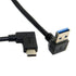 NFHK USB 3.1 Reversible USB-C Angled A Male Data Cable 90 Degree for MacBook, Tablet & Mobile Phone