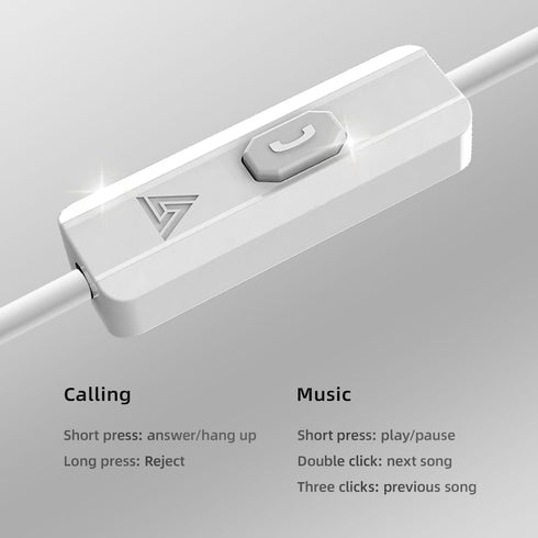 Wired Earbuds with Microphone, Heavy Bass Zero Latency Wired Earphones with Mics for Audiophile Hi-Fi Headset, 3.5mm