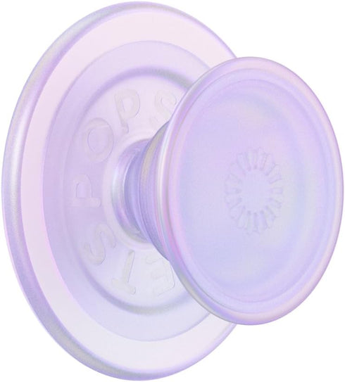 PopSockets Clear Opalescent Phone Grip Compatible with MagSafe, Adapter Ring Included, Phone Holder, Wireless Charging