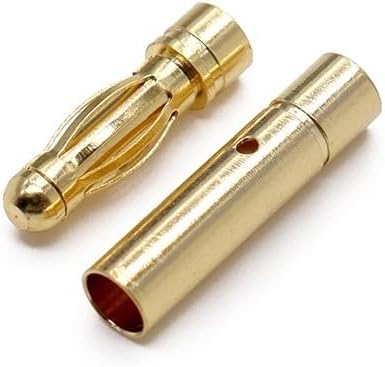 sjgqwt 20pcs/lot 2.0mm 3.0mm 3.5mm 4.0mm 5.5mm 6.0mm 8.0MM Gold bu/*llet Banana Connector
