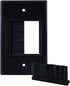 Construct Pro WideMouth Single-Gang D cor Brush Plate (Black Plate w/Black Brush)