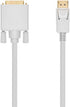 Monoprice 3ft 28AWG DisplayPort to DVI Cable, White