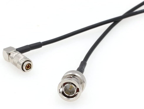 SZRMCC DIN1.0 2.3 RG174 75ohm 4K (1m/3.2ft) Right Angle Male to BNC Male HD SDI Coaxial Cable for Video Camera Monitor