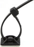 Maxxima 0.75 Inch Zip Tie Mounts - Black, 200 Pack, Cord Management Desk Cable Organizer with 3M Tape