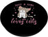 Cute Cat Lover Girls Kids PopSockets Standard PopGrip, Just A Girl Who Loves Cats Design