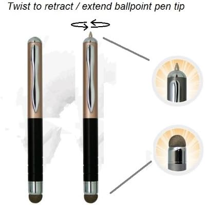 Capacitive 2-in-1 Stylus Ink Pen Combo for Apple iPad, Samsung Galaxy, Blackberry, Smartphones