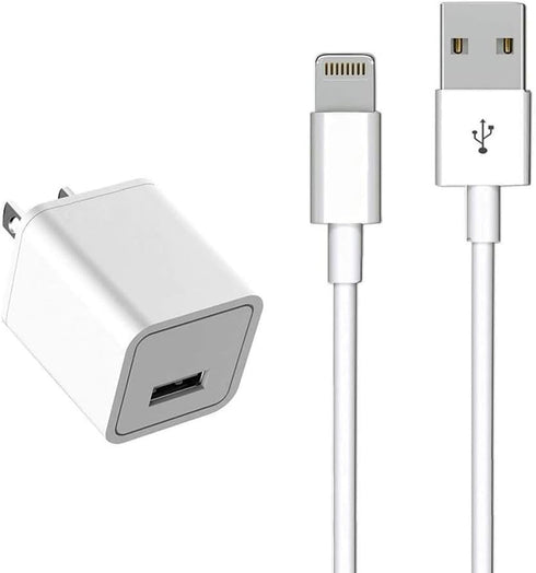 MFi Certified iPhone Charger Travel Home Wall Charger and Charging Cable for iPhone 14, 13, 12, 11, SE, X, 8