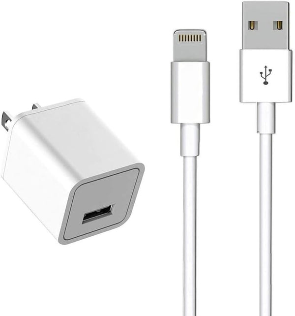 MFi Certified iPhone Charger Travel Home Wall Charger and Charging Cable for iPhone 14, 13, 12, 11, SE, X, 8