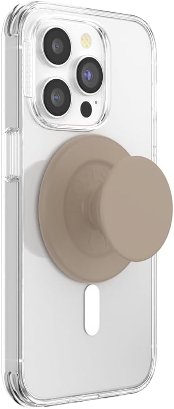 PopSockets Phone Grip for MagSafe, Magnetic Holder, Phone Stand, Brown - Soft Touch