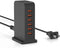 VPSUN USB Charger 6 Port 50W Multi USB Tower Charging Station for Multiple Devices, Black, for iPhone 15/14/14 Pro/14