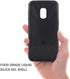 ELISORLI Rugged Thin Case for Samsung Galaxy J3 Orbit J 3 Star 2018, Anti-Slip Rubber TPU Mobile Cover - Black