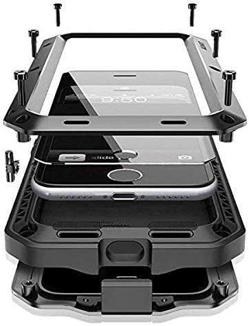 CarterLily iPhone 12 Mini Case - Full Body Shockproof Dustproof Waterproof Aluminum Alloy Cover (Black)