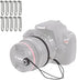 Foto&Tech Camera Lens Cap Leash with Elastic String for Universal DSLR SLR Evil Mirrorless Cameras (x10)