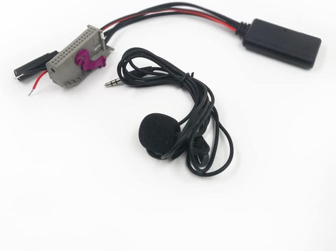Bluetooth AUX Adapter Music MP3 Aux-in Audio Cable Microphone Handsfree Compatible with Audi A3 A4 A6 A8 TT R8 RNS-E 32Pin