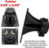 UCCKEYI 4 Pack 3.25" inch 3.25" 3.25" Flush Mount Square Super Horn Tweeter Speakers x Car Home Audio