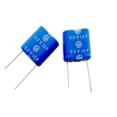 Laimiaoxian 10 13x26x27 mm(0.51x1.02x1.06 inch) 5.5V 10F Pieces Supercapacitor Dual Layer Capacitor Wirewound Energy