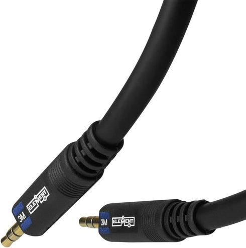Element-Hz 3.5mm Mini Stereo to 3.5 Mini Stereo Cable, 3 Meter