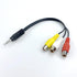 FANTIA 3.5mm to 3 RCA AV Adapter Cable - Black, 25cm, Plug and