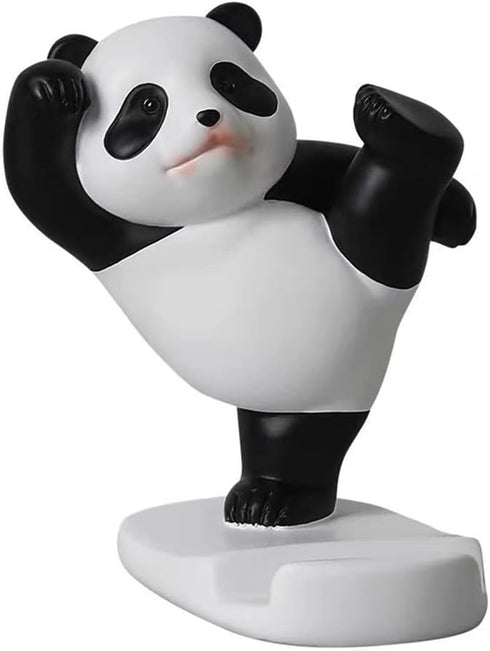 Phone Stand Desk Accessories, Resin Panda Figurines Home Decor Decorative Tabletop Ornaments Cute Phone Holder