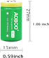 AOBOO CR2 3V 4pcs Set CR-2W/4P CR15H270 Rechargeable Battery + Charger Compatible with Golf Rangefinder Camera