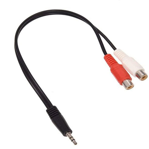 8 Inches 3.5mm Male to 2 RCA Female Jack Stereo Audio Y Cable Adapter 2 Pack for Smartphones, Tablets, MP3