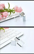 HOPAS New Crystal Transparent Rectangle Genuine USB Flash Drive Wedding Gift Pen Drive,Silver