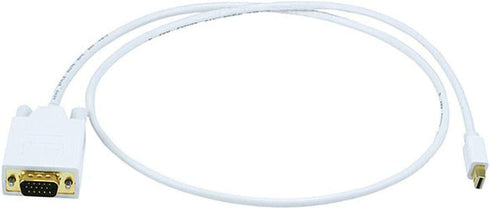 Monoprice 3 Feet Video Cable, White | Mini Display Port to VGA Cable, 32AWG