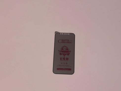 MATTE PRIVACY Ceramic Screen Protectors for iPhone 12/12 PRO - 5 Pack, Shockproof, Anti-Spy, Flexible, Durable.