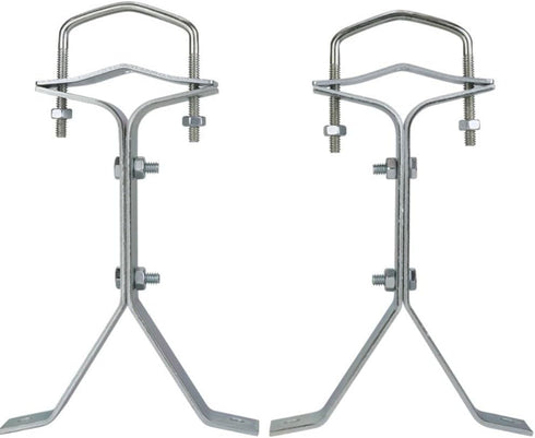 Skywalker 6” Heavy-Duty Wall Mount Pair for TV Antenna Mast with (2) Brackets and Lag Bolts