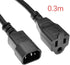 C14 to 5-15R Power Cord - IEC320 C14 to NEMA 5-15R Power Extension Cable, 1ft Standard Computer Power Adapter